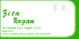 zita mogan business card