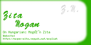 zita mogan business card